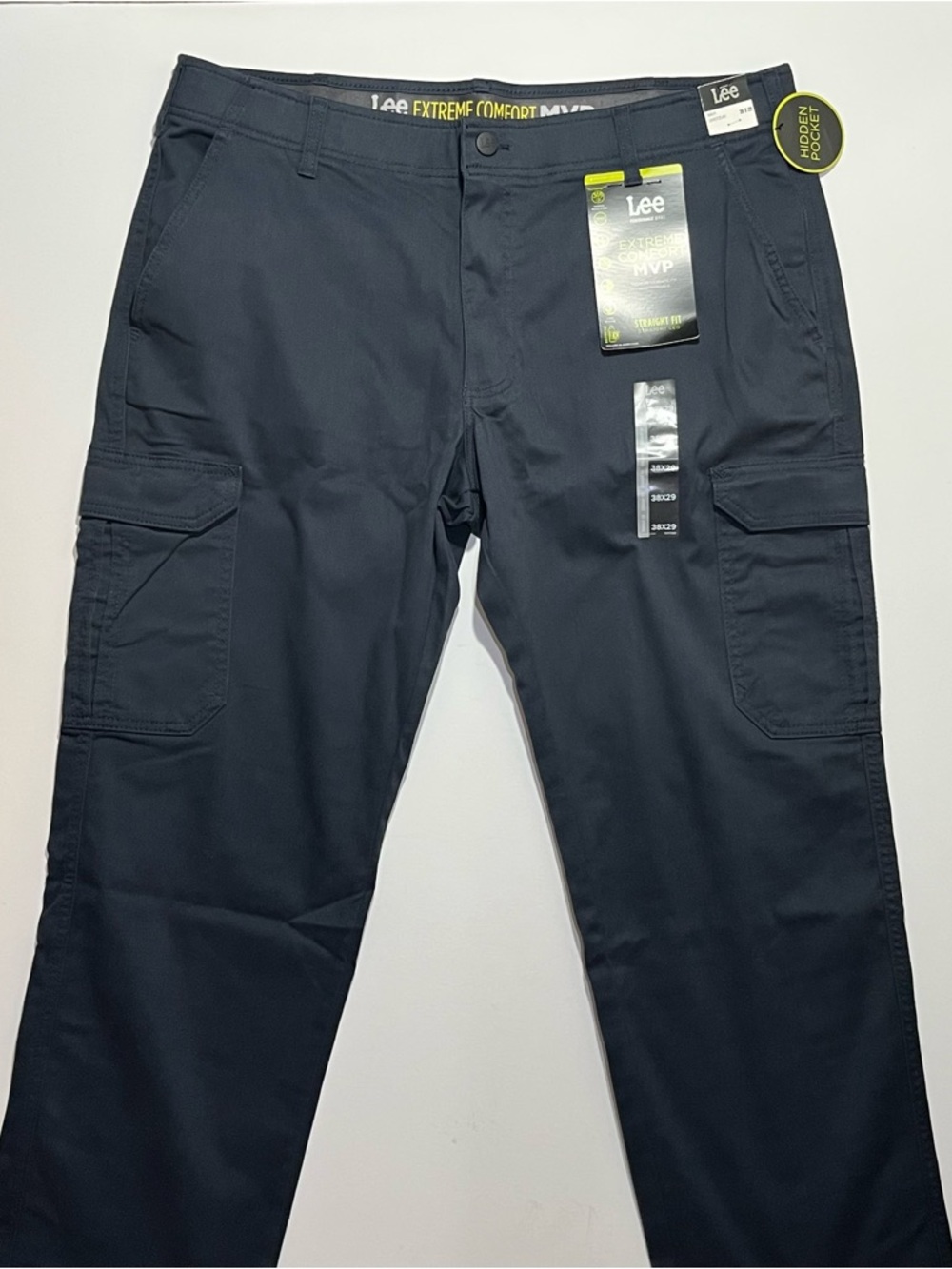 NEW Lee Extreme Comfort MVP Cargo Pants, Size 38x29, Navy